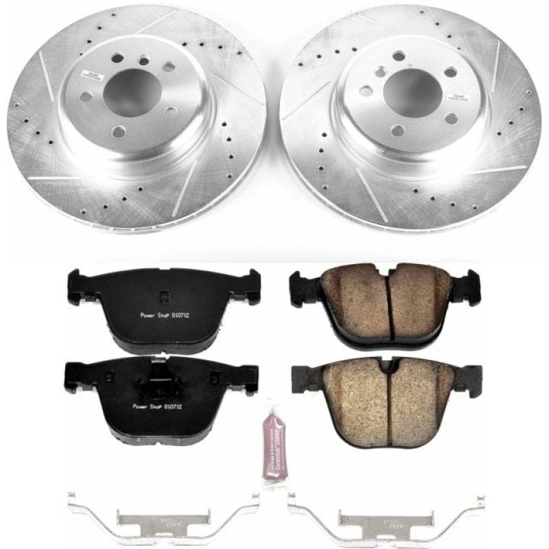 PowerStop — Z23 Daily Driver Carbon-Fiber Ceramic Brake Pad and Drilled & Slotted Rotor Kit