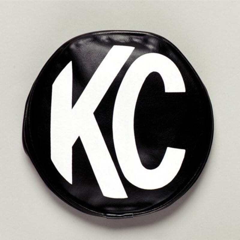 KC HiLiTES — Cover; 6in. Rnd Black w/Wht KC Soft (pr)
KC Cover 6in Vinyl Black White KC PR