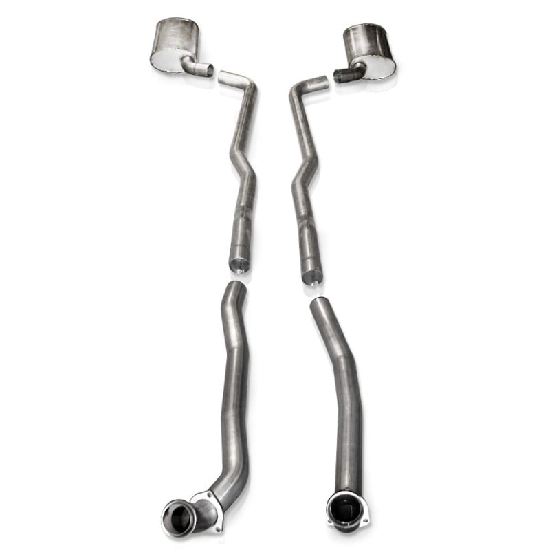 Stainless Works — Stainless Works BBC Catback Dual Chambered Mufflers Auto Trans. Factory Connect