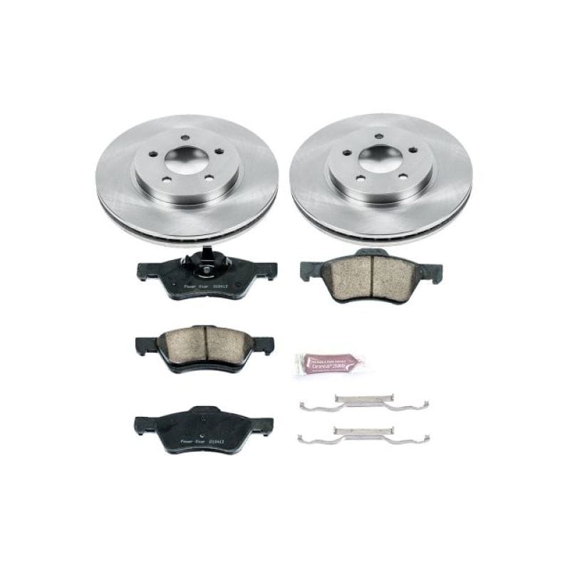 PowerStop — OE Stock Replacement Low-Dust Ceramic Brake Pad and Rotor Kit