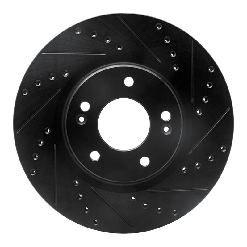 R1 Concepts — R1 Concepts Brake Rotor Drilled and Slotted Black