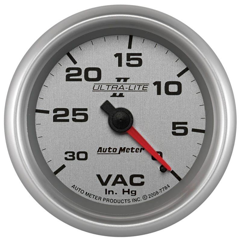 AutoMeter — GAUGE, VACUUM, 2 5/8", 30INHG, MECHANICAL, ULTRA-LITE II