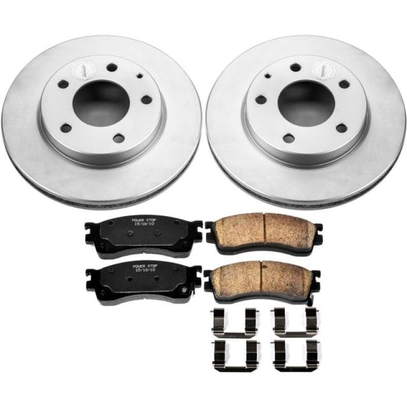PowerStop — Genuine Geomet Coated Rotor and Low-Dust Ceramic Brake Pad Kit