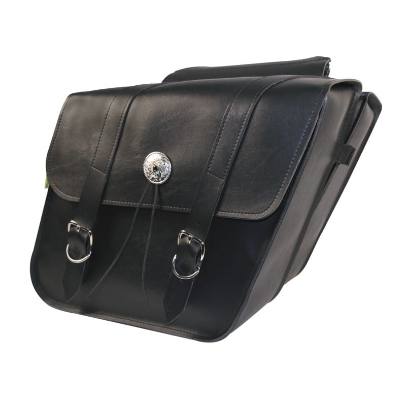 Willie & Max — Willie & Max Universal Deluxe Standard Slant Saddlebags (14 in L x 12 W x 5.5 H) - Black