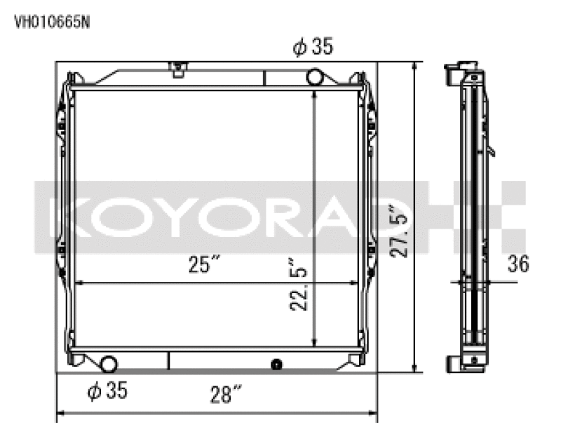 Koyo — Koyorad VH010665N Racing All Aluminum Radiator