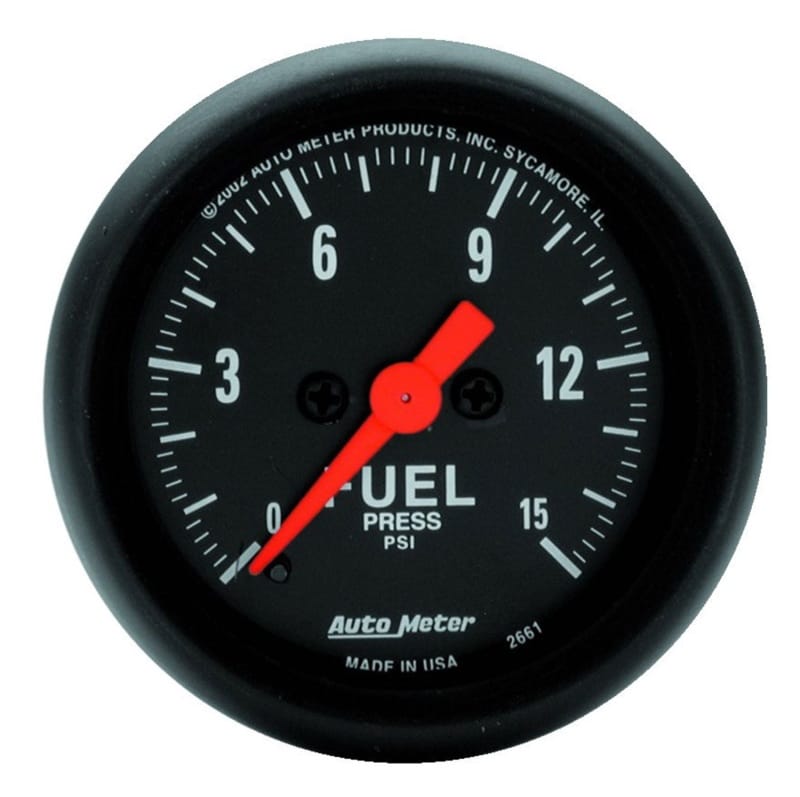 AutoMeter — GAUGE, FUEL PRESSURE, 2 1/16" , 15PSI, DIGITAL STEPPER MOTOR, Z-SERIES