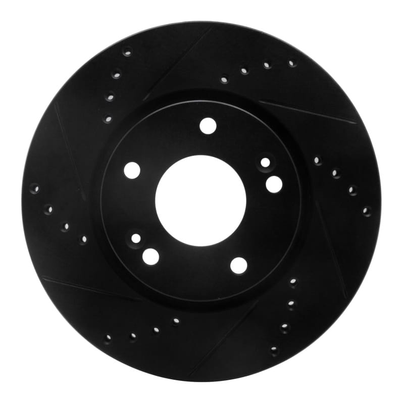 R1 Concepts — R1 Concepts Brake Rotor Drilled and Slotted Black