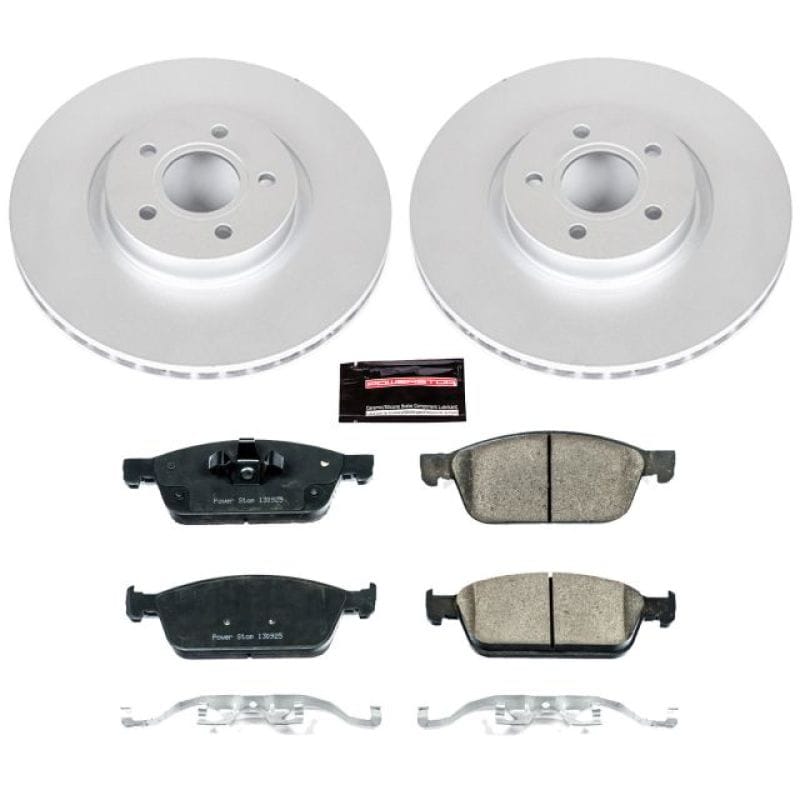 PowerStop — Genuine Geomet Coated Rotor and Carbon-Fiber Ceramic Brake Pad Kit