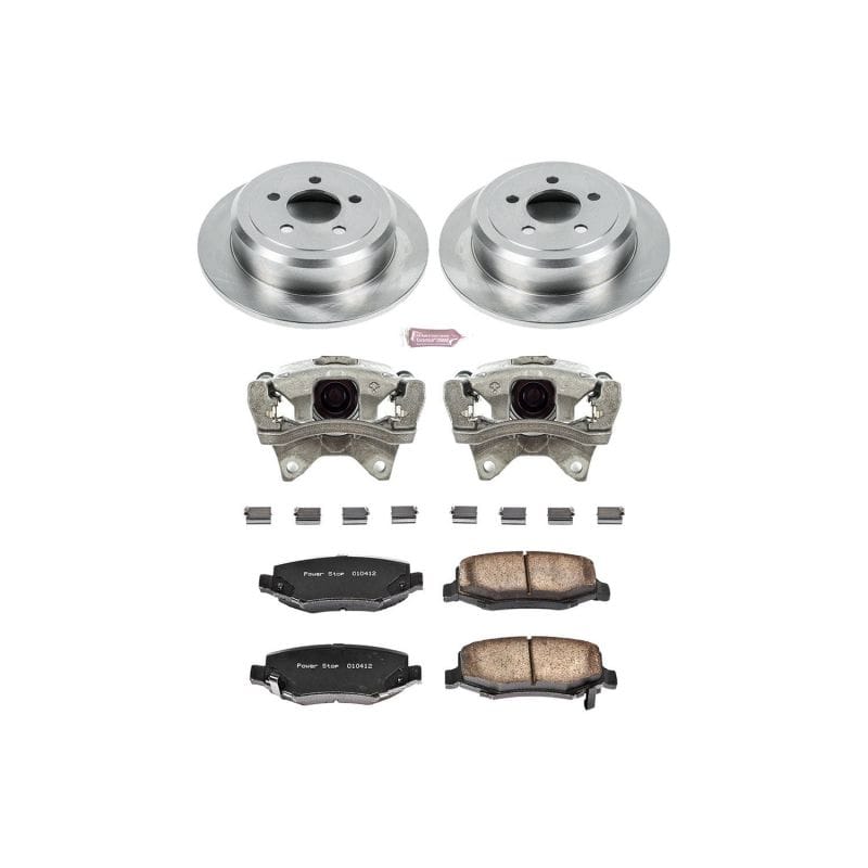 PowerStop — OE Stock Replacement Low-Dust Ceramic Brake Pad, Rotor and Caliper Kit