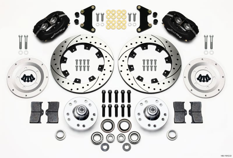 Wilwood — KIT,FRONT,CHEVY 49-54/VETTE 53-62,FDLI 12.19,SRP,BLACK POWDER COAT