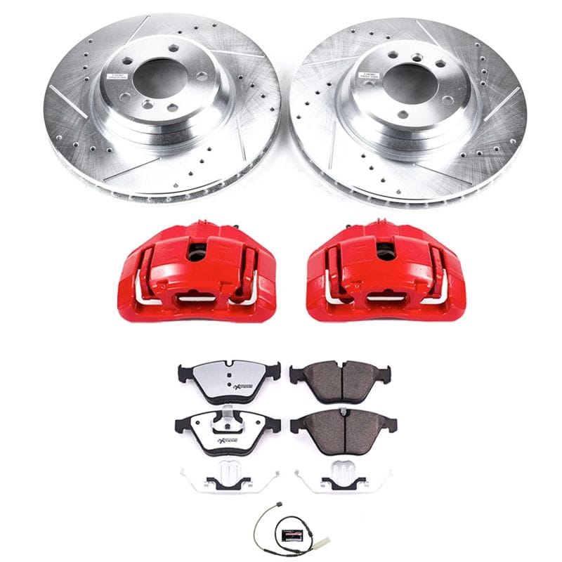 PowerStop — Z26 Street Performance Ceramic Brake Pad, Drilled Slotted Rotor, and Caliper Kit