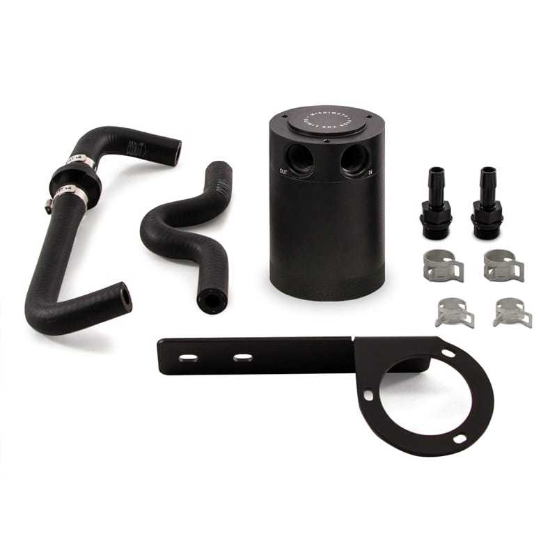 Mishimoto — Baffled Oil Catch Can, Black, PCV Side, fits Honda Civic Type R 2017+