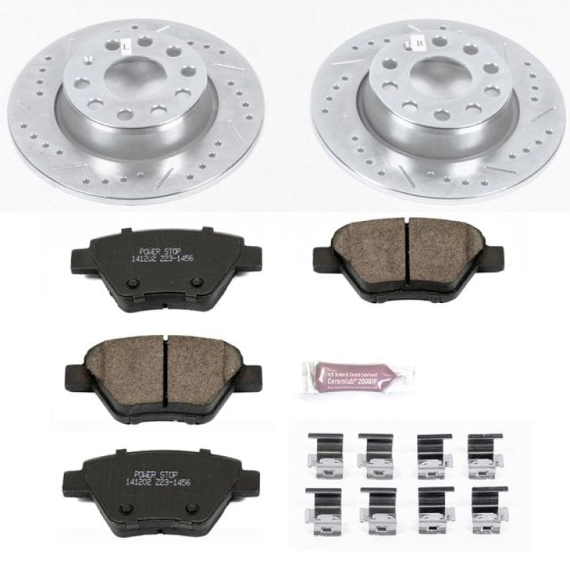 PowerStop — Z23 Daily Driver Carbon-Fiber Ceramic Brake Pad and Drilled & Slotted Rotor Kit