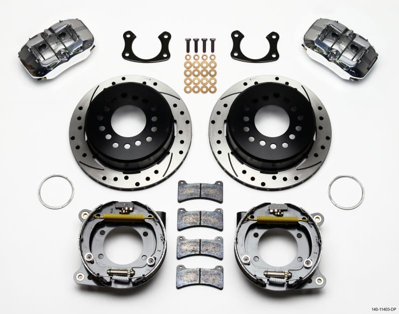 Wilwood — KIT,REAR,DISC/DRUM,SMALL FORD,2.50 OFFSE 1PC 11.00,SRP,POLISH