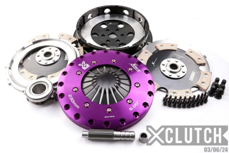 XCLUTCH — Clutch Kit Inc Chromoly Flywheel; 9" Twin Solid Ceramic Clutch Discs