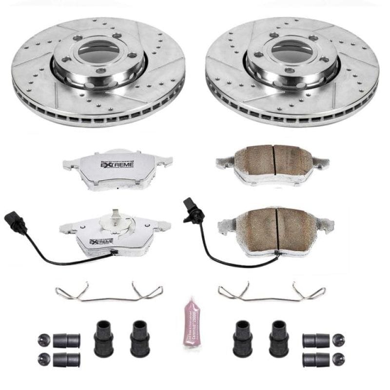 PowerStop — Z26 Street Performance Ceramic Brake Pad and Drilled & Slotted Rotor Kit