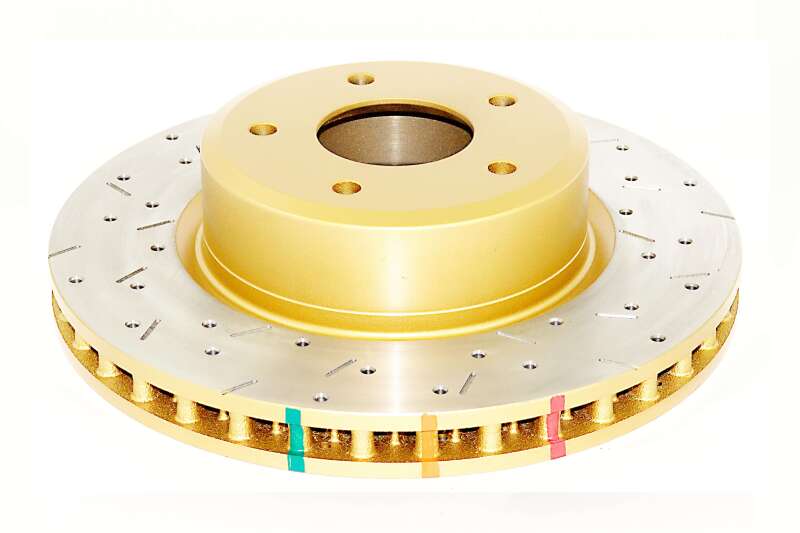 DBA — 4000 Series Rotor - Cross Drilled/Slotted Uni-Directional Rotor
Front 4000 Series XS Gold Brake Rotor