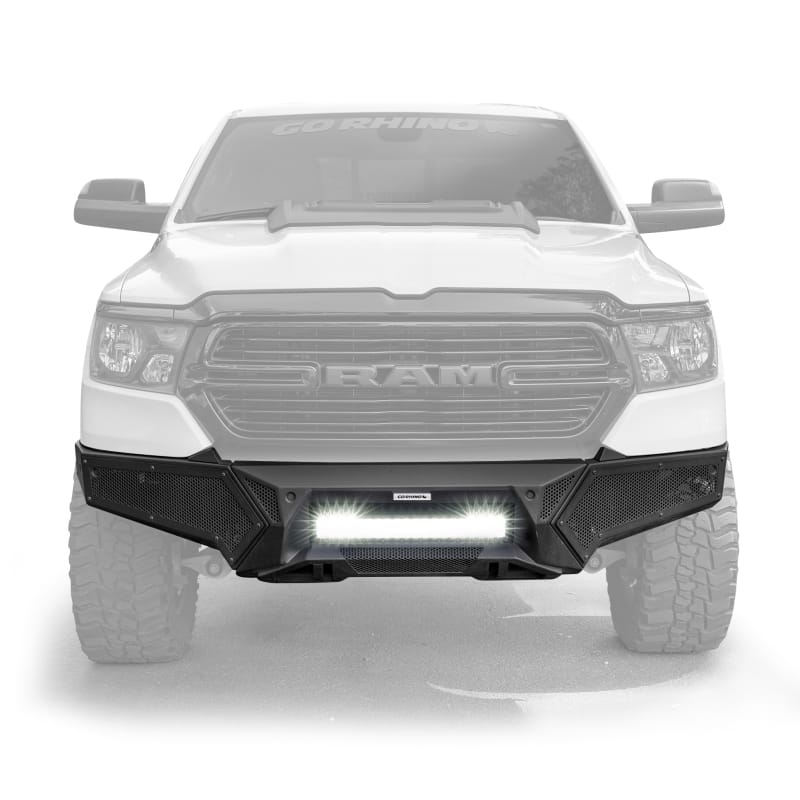 Go Rhino — Element Front Bumper with Power Actuated Hide-Away Light Bar Mount