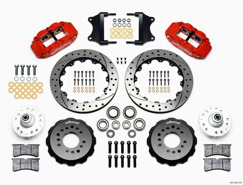 Wilwood — KIT,FRONT,HEIDTS TRI-5,2in. DROP,FNSL6R 12.88 ROTOR,VENTED,SRP,RED