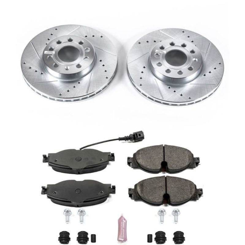 PowerStop — Z23 Daily Driver Carbon-Fiber Ceramic Brake Pad and Drilled & Slotted Rotor Kit