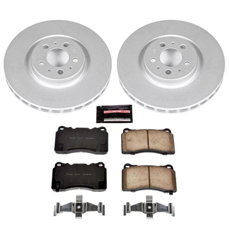 PowerStop — Genuine Geomet Coated Rotor and Carbon-Fiber Ceramic Brake Pad Kit