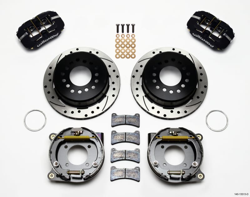 Wilwood — KIT,REAR,DISC/DRUM,BOP,2.75 OFFSET 1PC 11.00,SRP,BLACK POWDER COAT