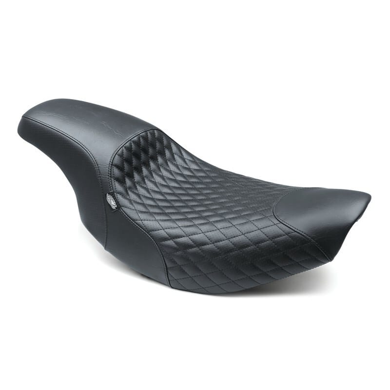 Mustang Motorcycle — Mustang 14-21 Indian Chieftain,Chief,Dk Horse,Master,Indian Tripper 1PC Seat w/Diam Stitch - Black