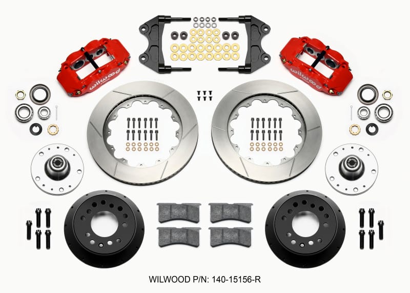 Wilwood — KIT,FRONT,WWE PRO SPINDLE,BIG BRAKE 5x5.00 HUB,14.00 ROTOR,RED