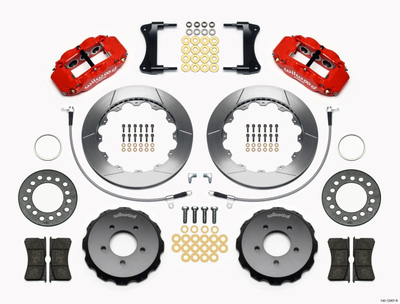 Wilwood — KIT,FRONT,MAZDA,MIATA,06-15,FNSL6R 12.88x1.10,REAR MT,GT,RED,W/LINES