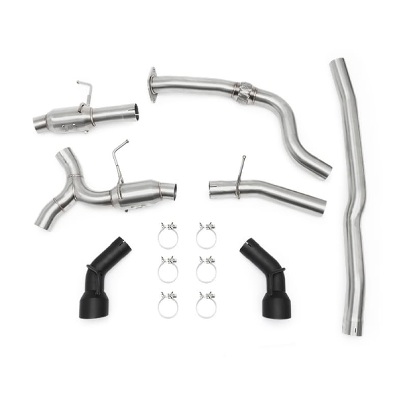 Mishimoto — Dual Tip Pro Cat-Back Exhaust, Black, fits Chevrolet Camaro 2.0T 2016-2024