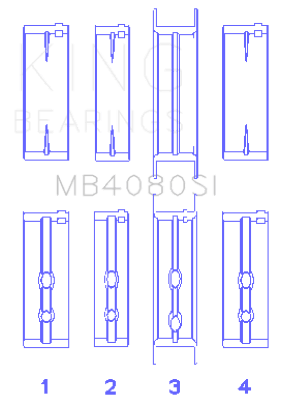 King Engine Bearings — MAIN BEARING SET For GMC 2.8L, 3.4L V6 173CI, 207CI