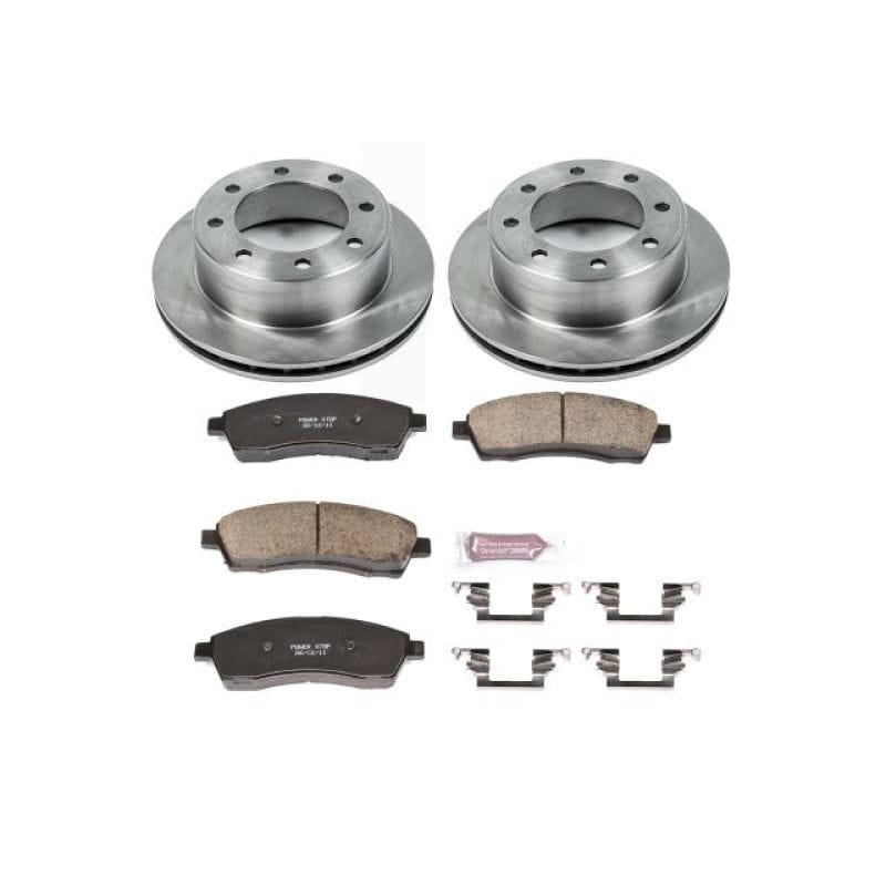 PowerStop — OE Stock Replacement Low-Dust Ceramic Brake Pad and Rotor Kit