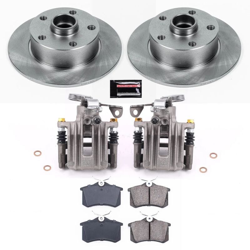 PowerStop — OE Stock Replacement Low-Dust Ceramic Brake Pad, Rotor and Caliper Kit