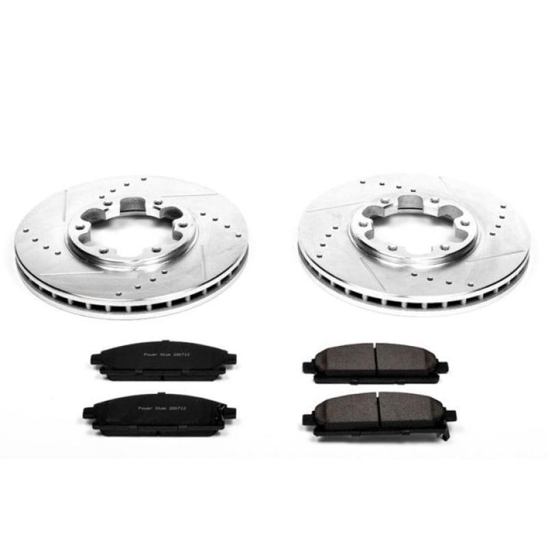 PowerStop — Z23 Daily Driver Carbon-Fiber Ceramic Brake Pad and Drilled & Slotted Rotor Kit