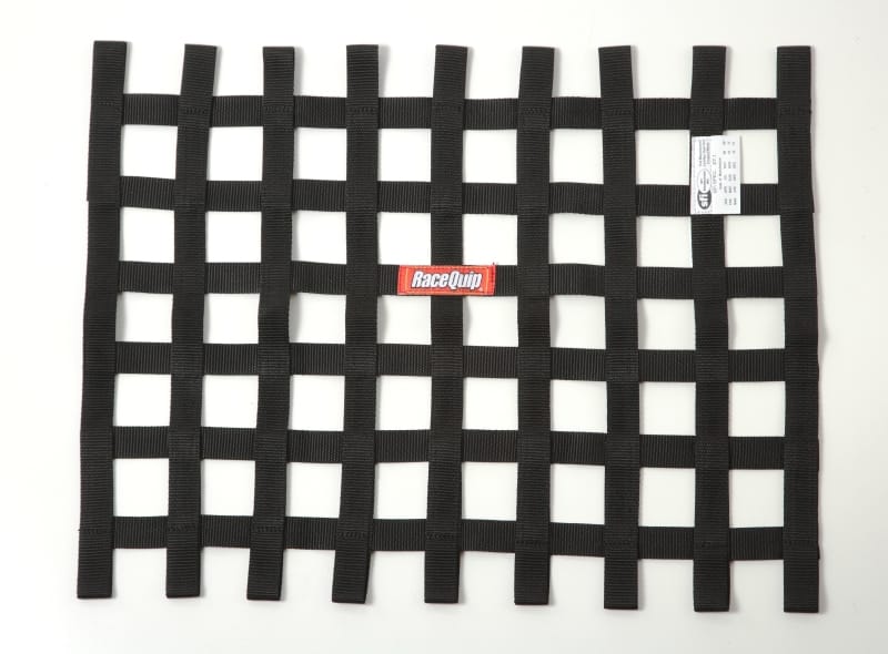 Racequip — RaceQuip Black 18in H x 24W SFI Ribbon Window Net