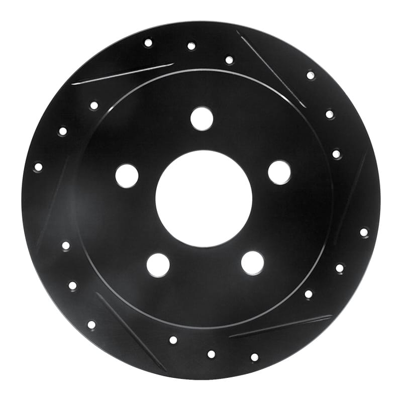 R1 Concepts — R1 Concepts Brake Rotor Drilled and Slotted Black