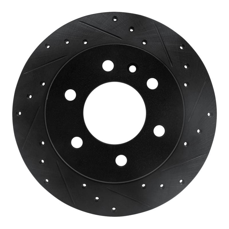 R1 Concepts — R1 Concepts Brake Rotor Drilled and Slotted Black