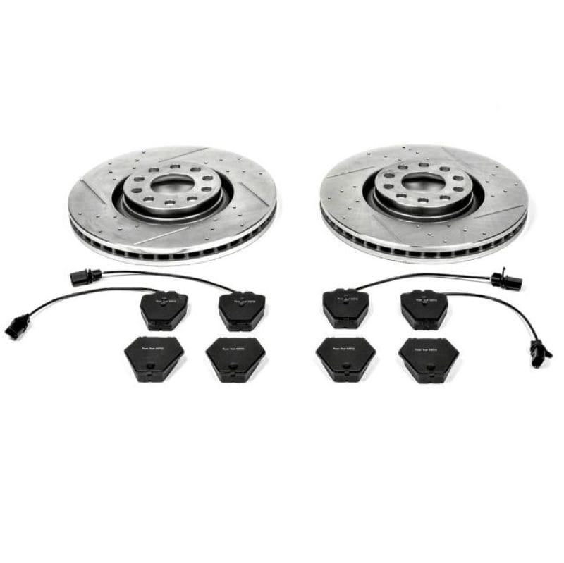 PowerStop — Z23 Daily Driver Carbon-Fiber Ceramic Brake Pad and Drilled & Slotted Rotor Kit