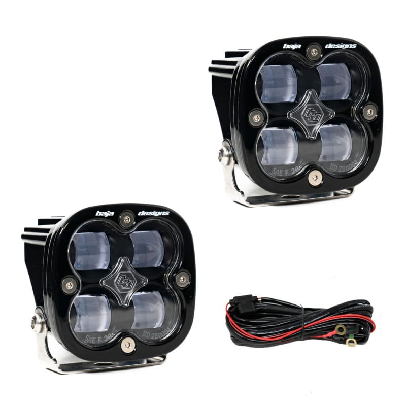 Baja Designs — Baja Designs Squadron SAE LED Auxiliary Light Pod Pair - Clear