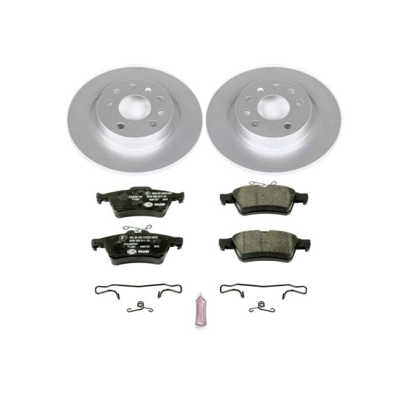 PowerStop — Genuine Geomet Coated Rotors, ECE-R90 Brake Pads + Hardware Kit