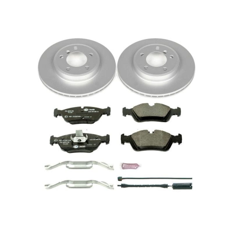 PowerStop — Genuine Geomet Coated Rotors, ECE-R90 Brake Pads + Hardware Kit