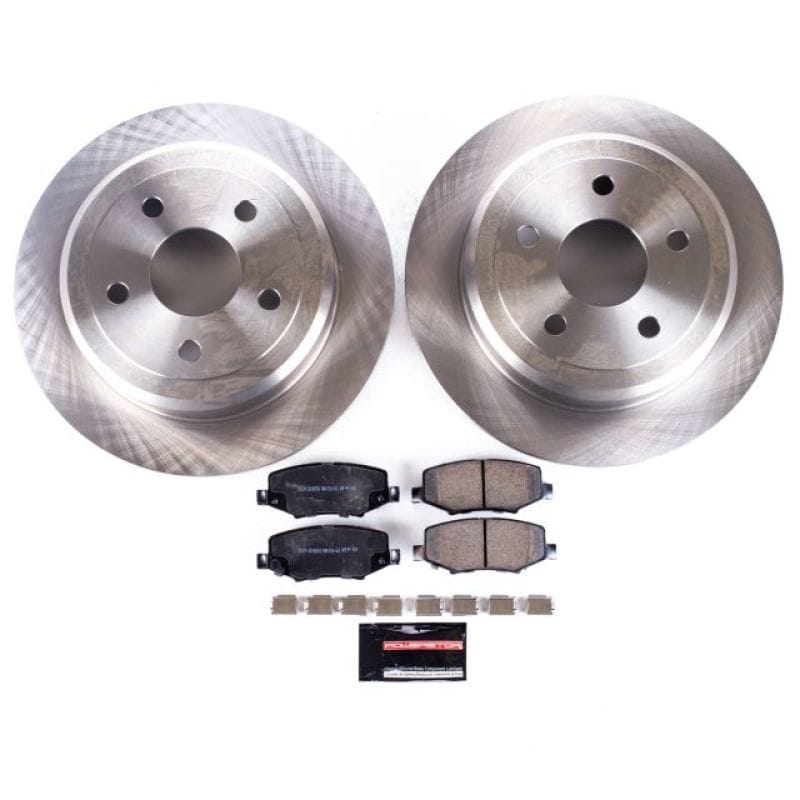 PowerStop — OE Stock Replacement Low-Dust Ceramic Brake Pad and Rotor Kit