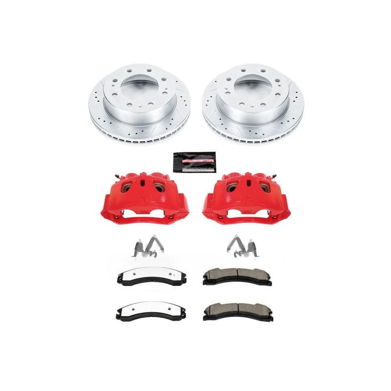 PowerStop — Z36 Truck and SUV Ceramic Brake Pad, Drilled & Slotted Rotor, and Caliper Kit