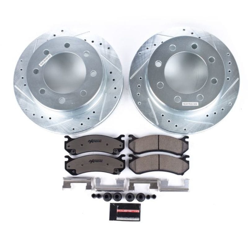 PowerStop — Z36 Truck and SUV Carbon-Fiber Ceramic Brake Pad and Drilled & Slotted Rotor Kit