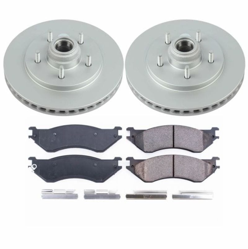 PowerStop — Genuine Geomet Coated Rotor and Low-Dust Ceramic Brake Pad Kit