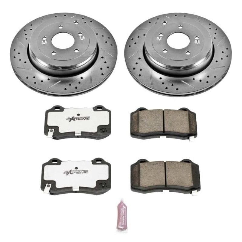 PowerStop — Z26 Street Performance Ceramic Brake Pad and Drilled & Slotted Rotor Kit
