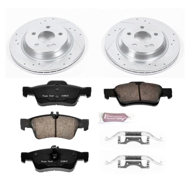 PowerStop — Z23 Daily Driver Carbon-Fiber Ceramic Brake Pad and Drilled & Slotted Rotor Kit