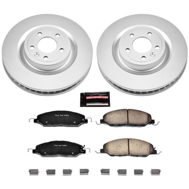 PowerStop — Genuine Geomet Coated Rotor and Low-Dust Ceramic Brake Pad Kit