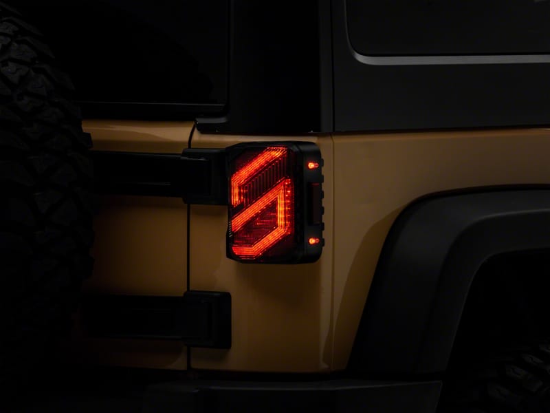 Raxiom — Raxiom 07-18 Jeep Wrangler JK Axial Series Trident LED Tail Lights- Blk Housing (Clear Lens)
Lights