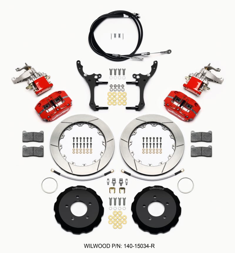 Wilwood — KIT,REAR,MIATA,06-15,DPR/MC4,12.88x.81 RED,W/LINES/CABLES